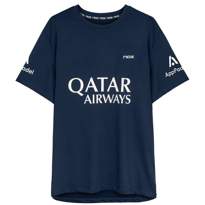 Camiseta Nox Sponsors AT10 By Agustin Tapia Azul Marino