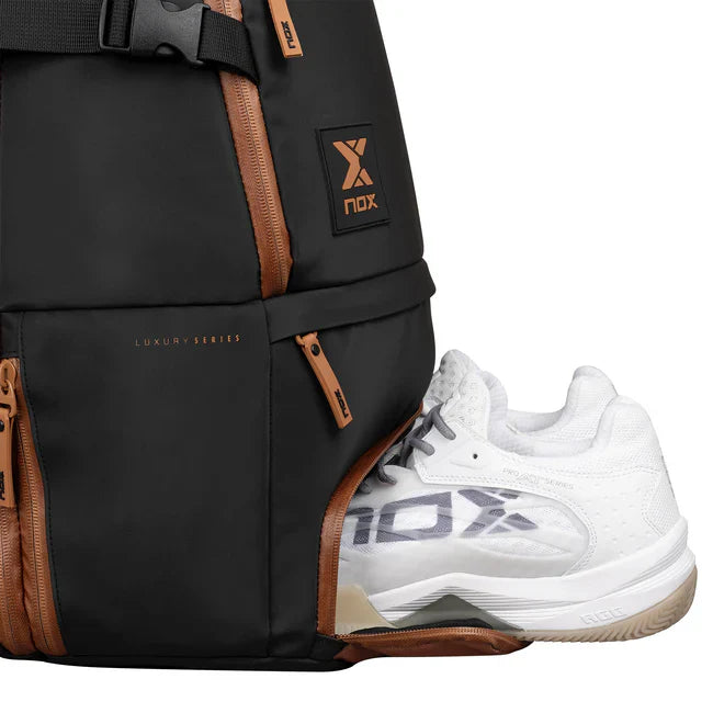 Mochila Nox Luxury Open Series Negro/Cafe