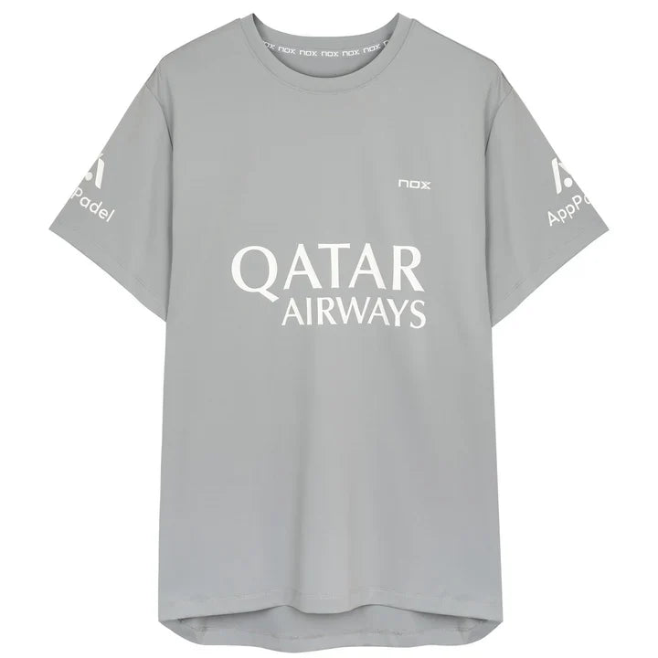 Camiseta Nox Sponsors AT10 Gris de Agustín Tapia