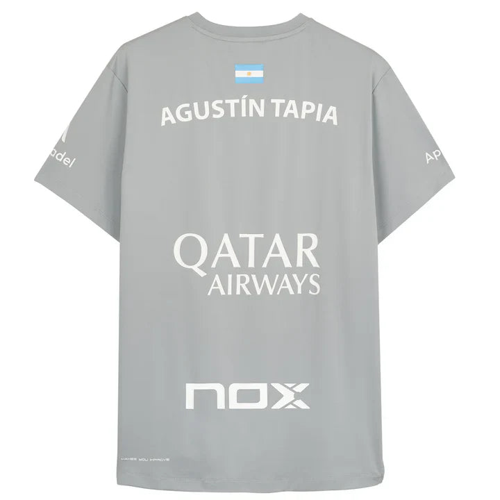 Camiseta Nox Sponsors AT10 Gris de Agustín Tapia