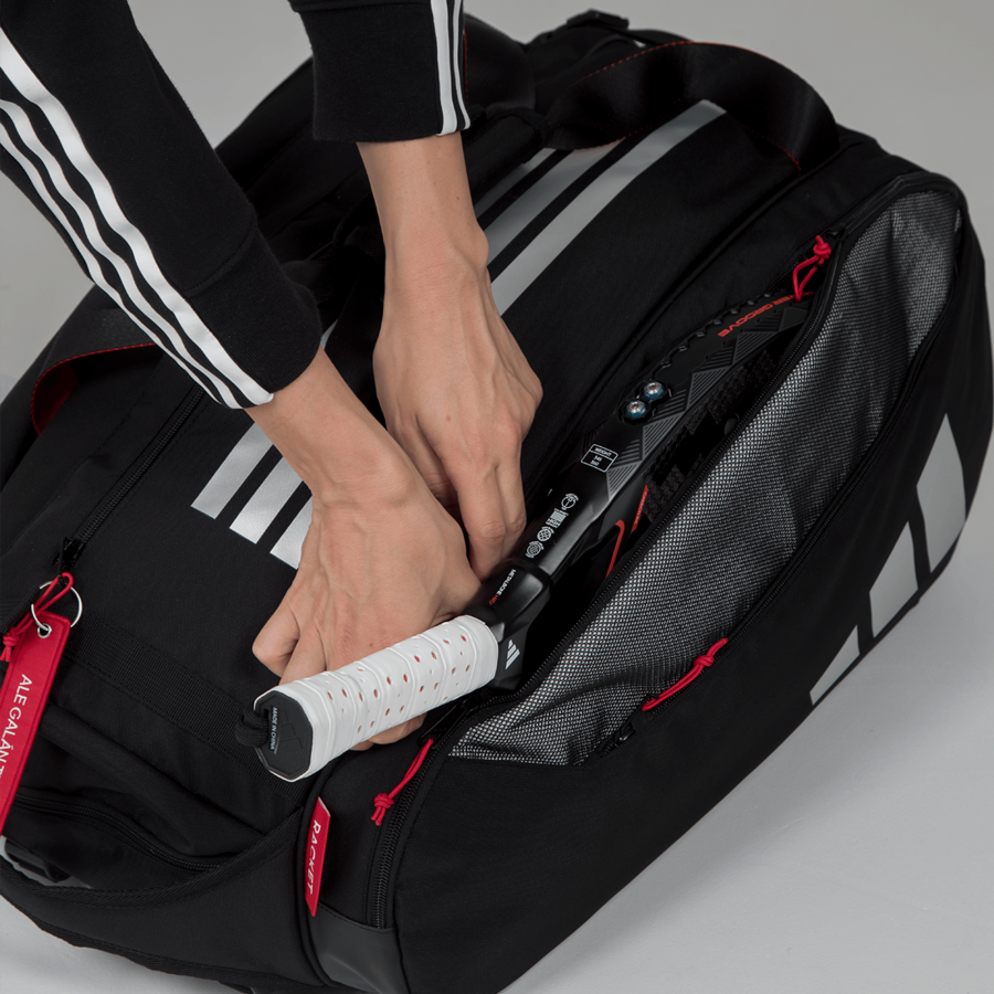 Paletero Adidas Multigame 3.4 Negro/Rojo Ale Galan
